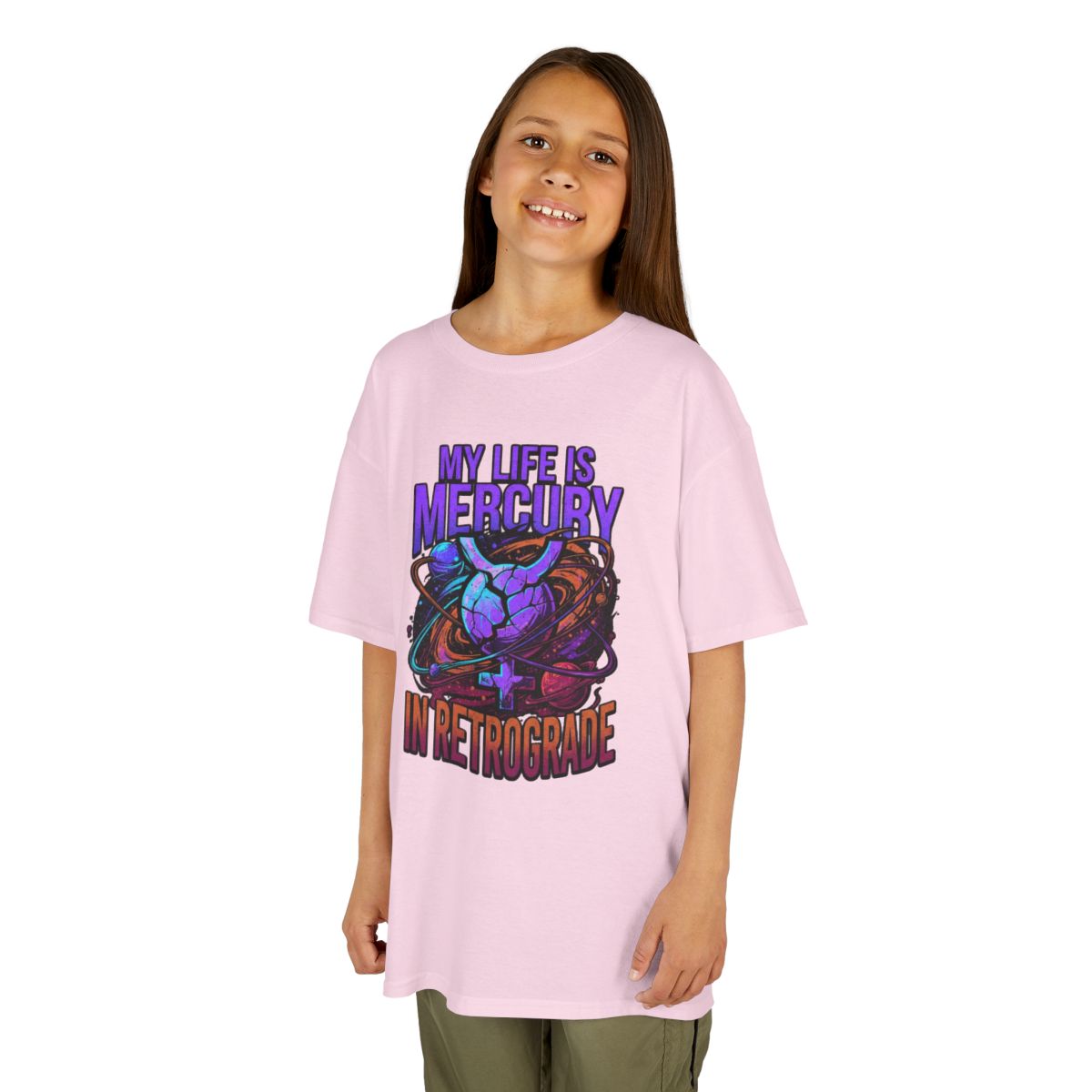 Color: Light Pink | My Life Is Mercury in Retrograde Kids Tee