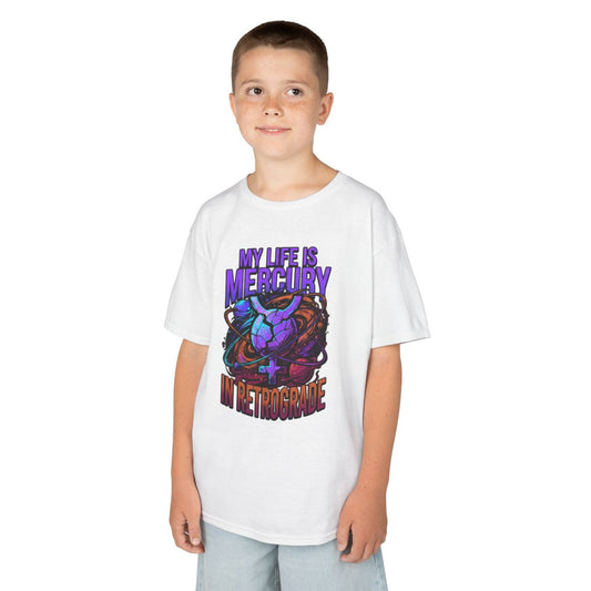 Color: White | My Life Is Mercury in Retrograde Kids Tee