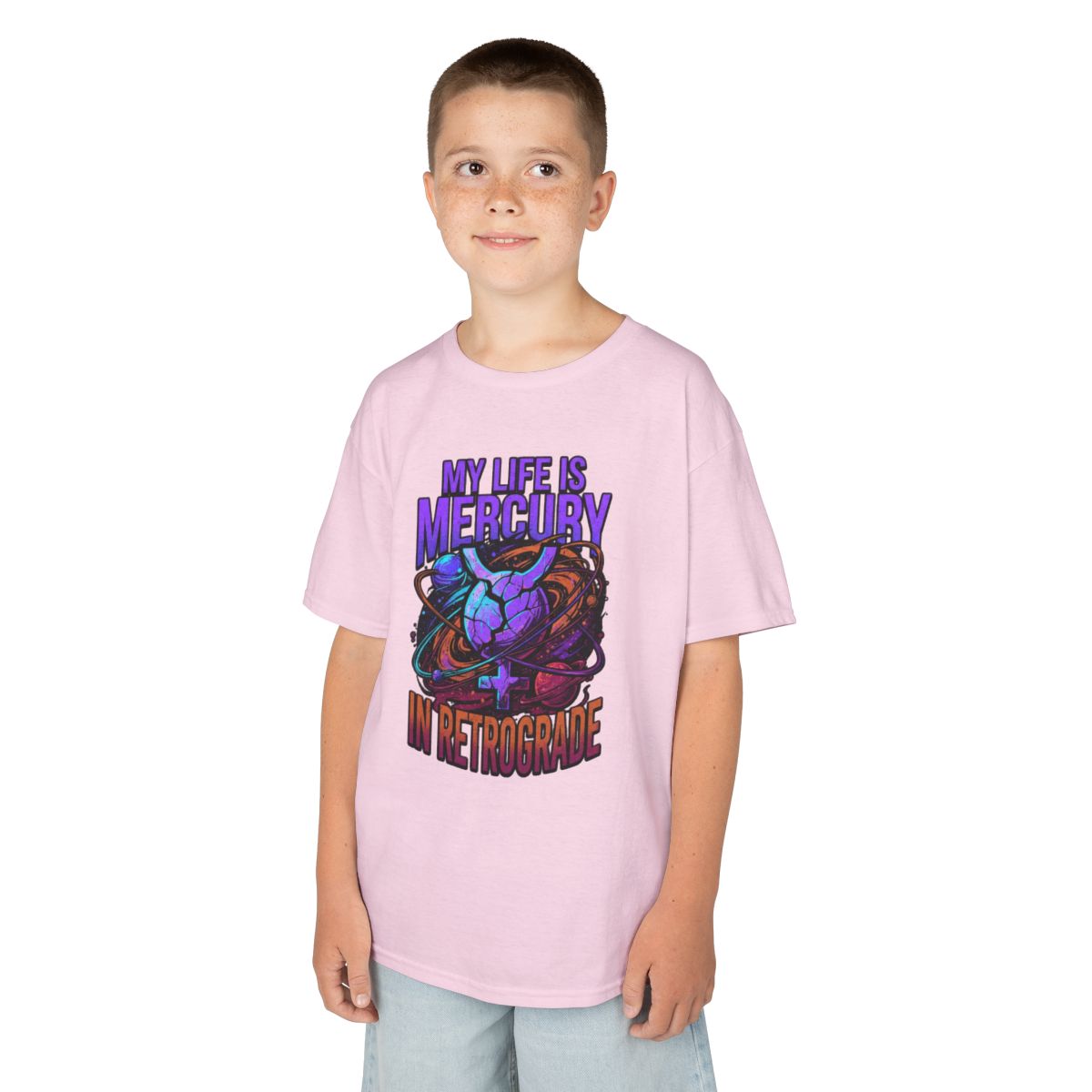 Color: Light Pink | My Life Is Mercury in Retrograde Kids Tee