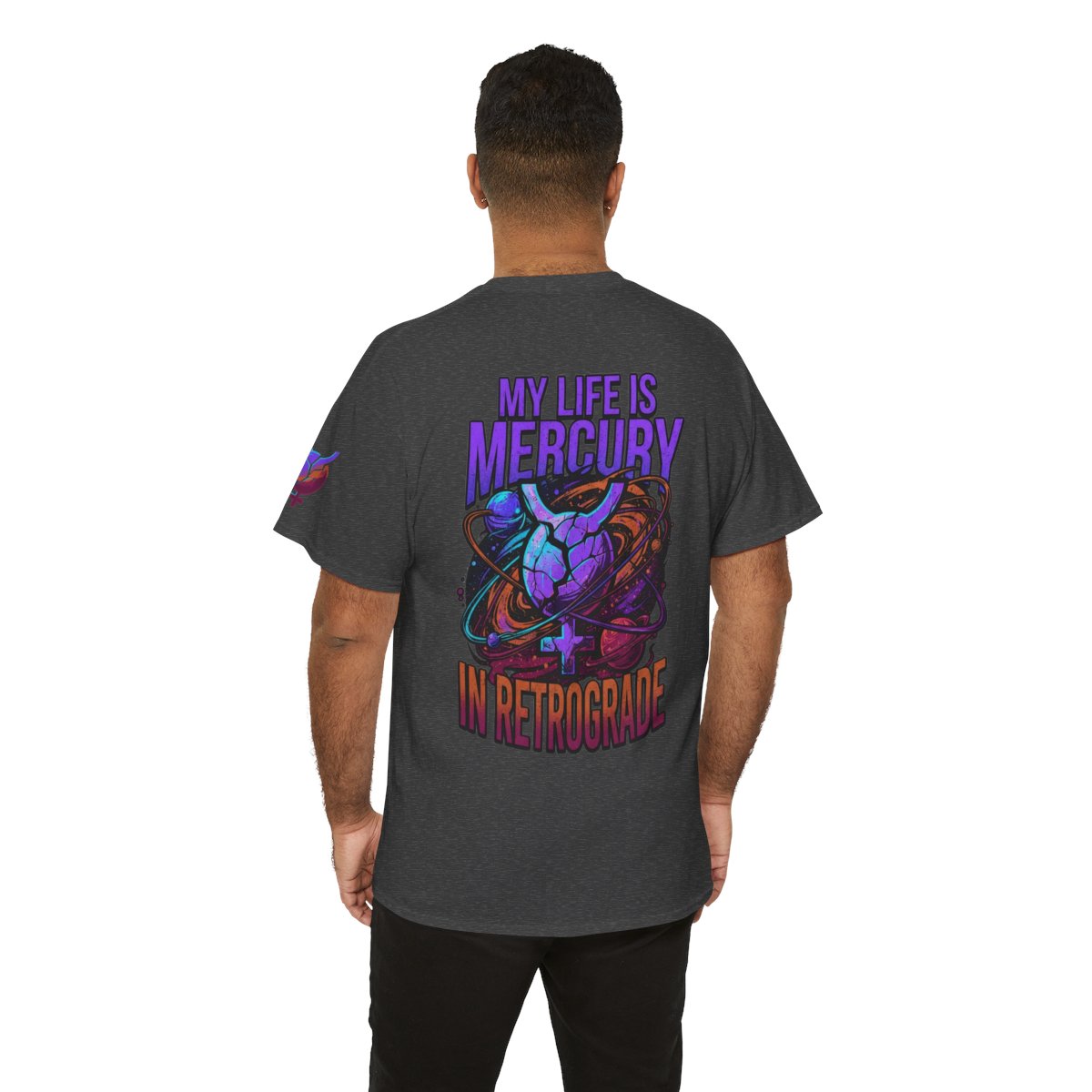 Color: Dark Heather | My Life Is Mercury in Retrograde Premium Graphic Tee