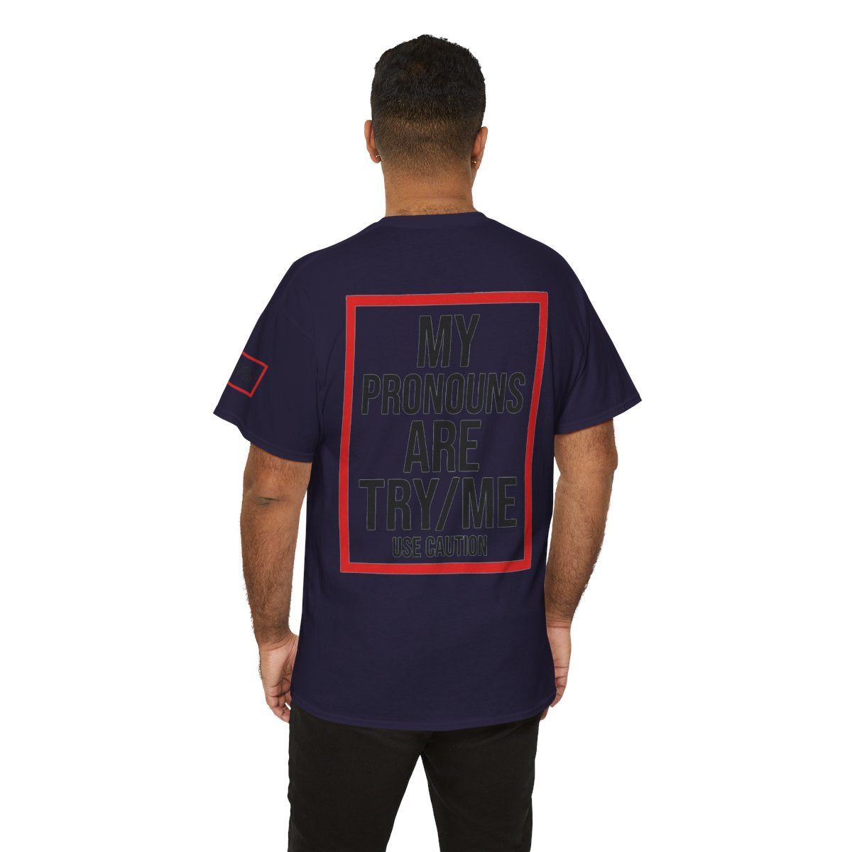 Color: Blackberry | My Pronouns are Try Me Premium Graphic Tee