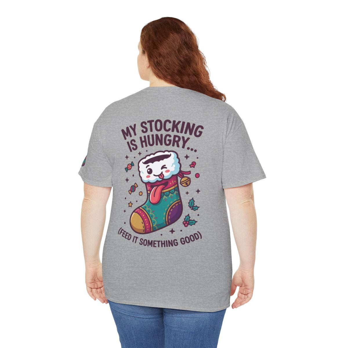 Color: Sport Grey | My Stocking Is Hungry Premium Graphic Tee