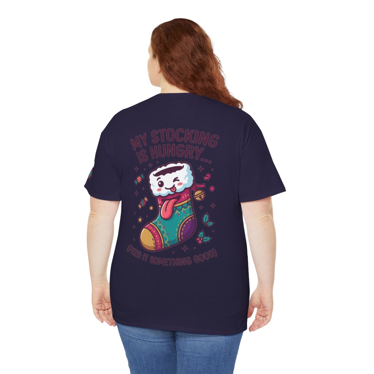 Color: Blackberry | My Stocking Is Hungry Premium Graphic Tee