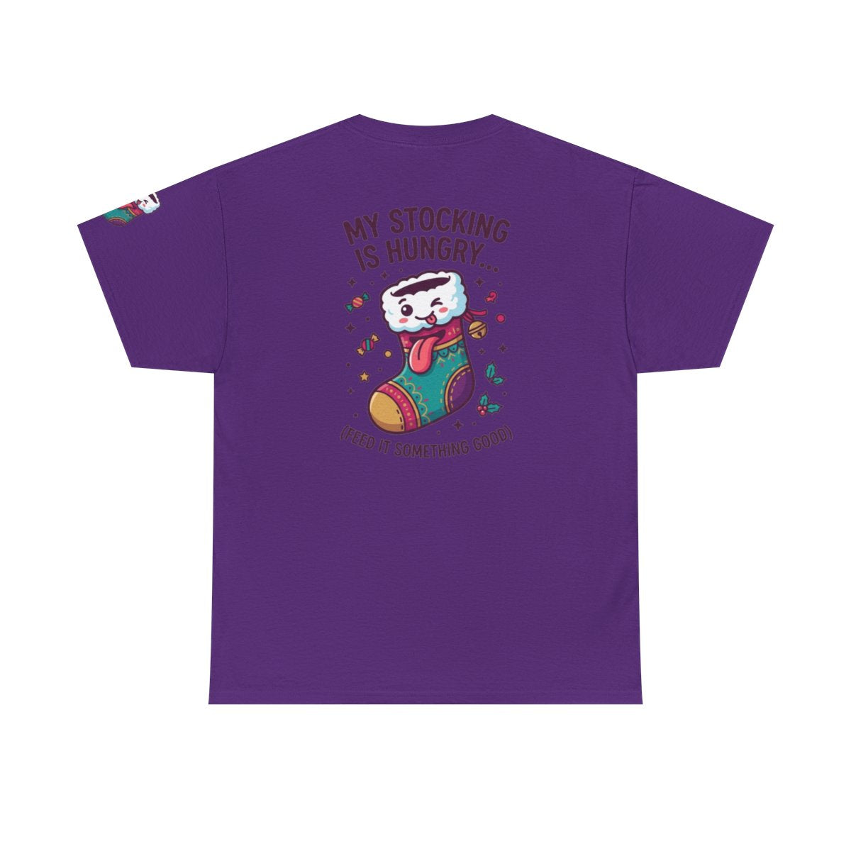 Color: Purple | My Stocking Is Hungry Premium Graphic Tee