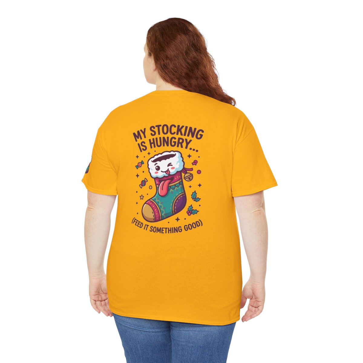 Color: Gold | My Stocking Is Hungry Premium Graphic Tee