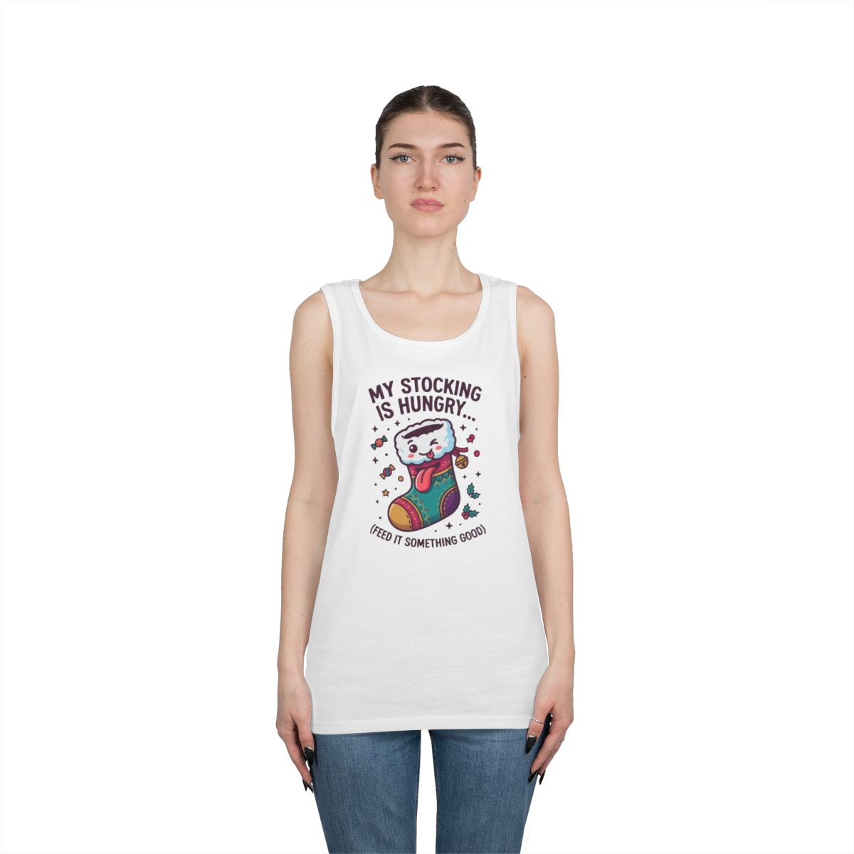 Color: White | My Stocking Is Hungry Tank Top