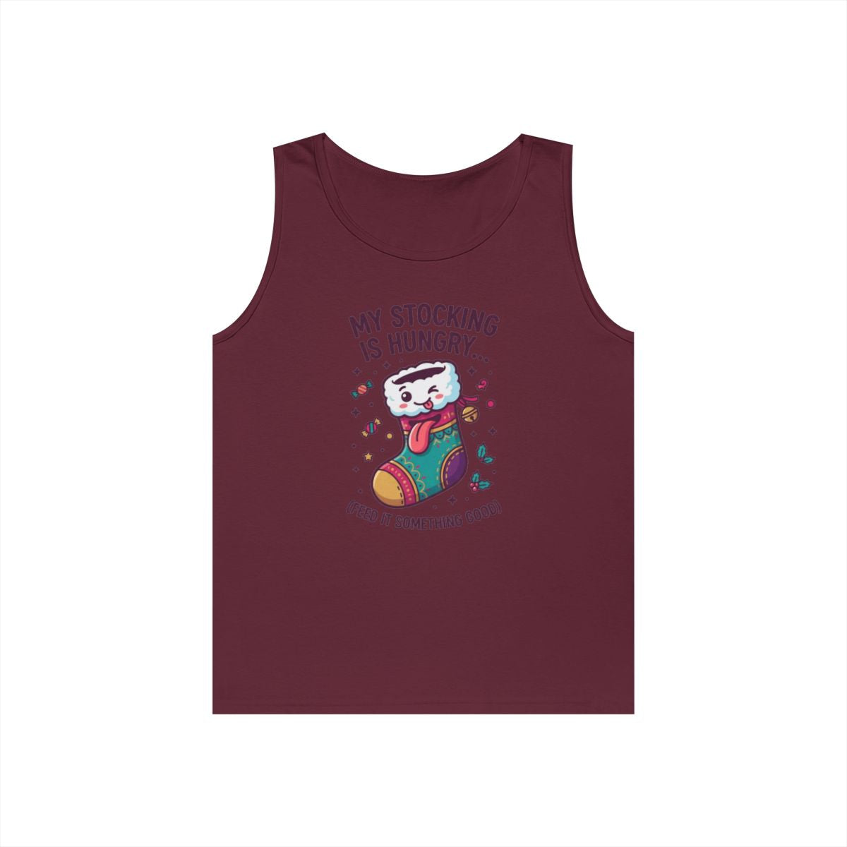 Color: Maroon | My Stocking Is Hungry Tank Top