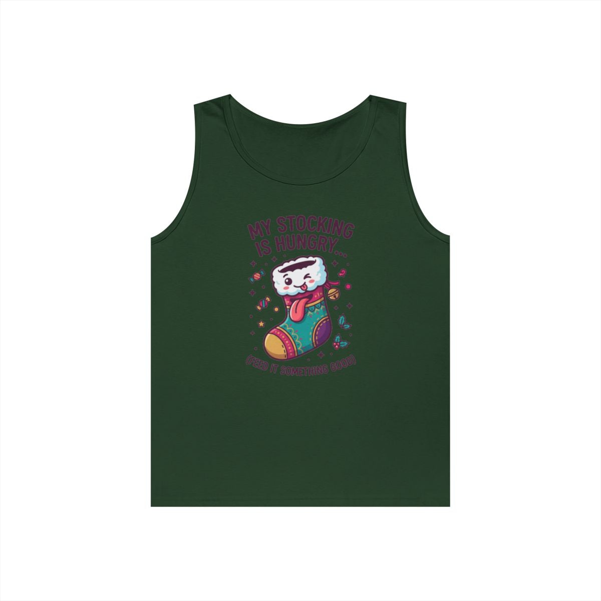 Color: Forest Green | My Stocking Is Hungry Tank Top