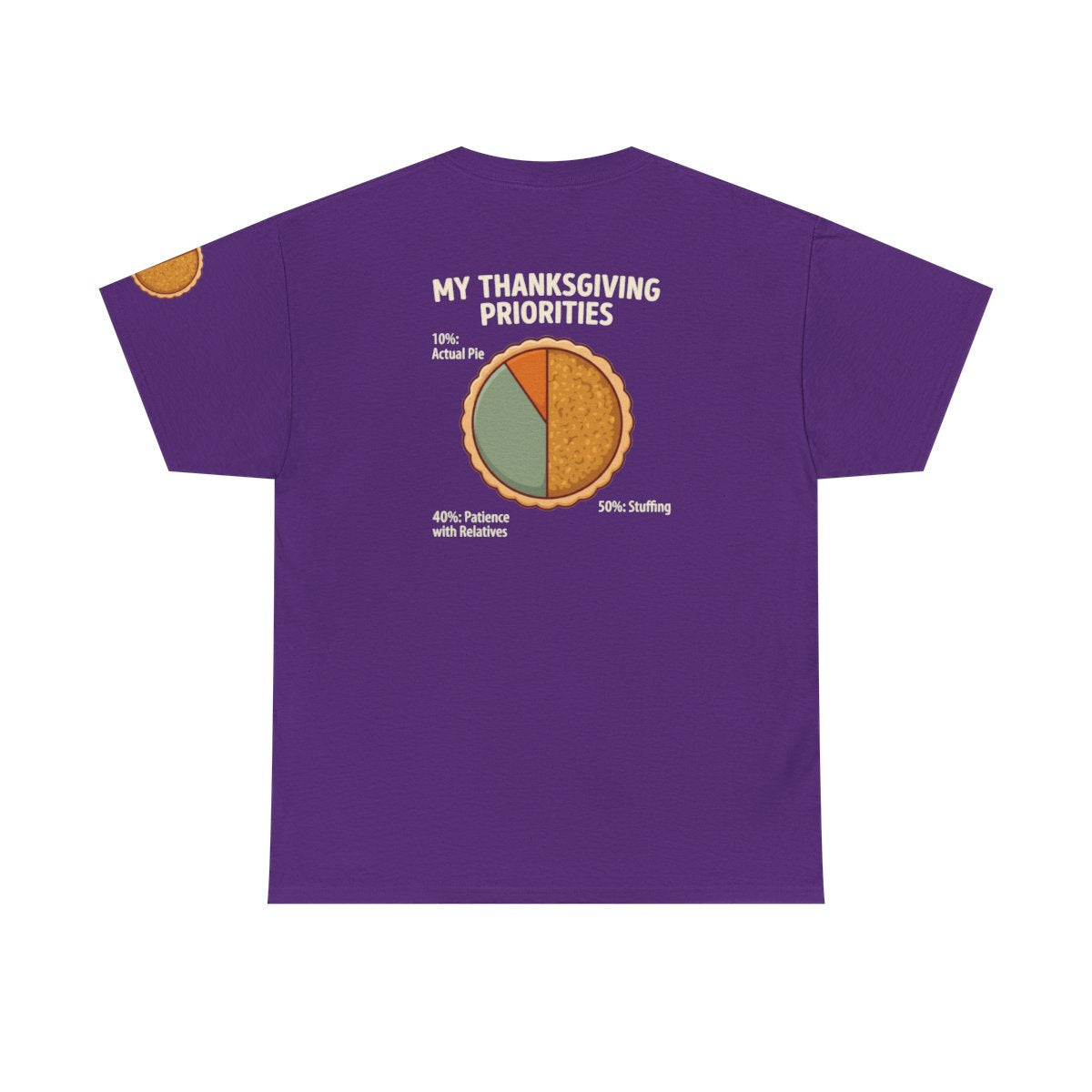 Color: Purple | My Thanksgiving Priorites Premium Graphic Tee