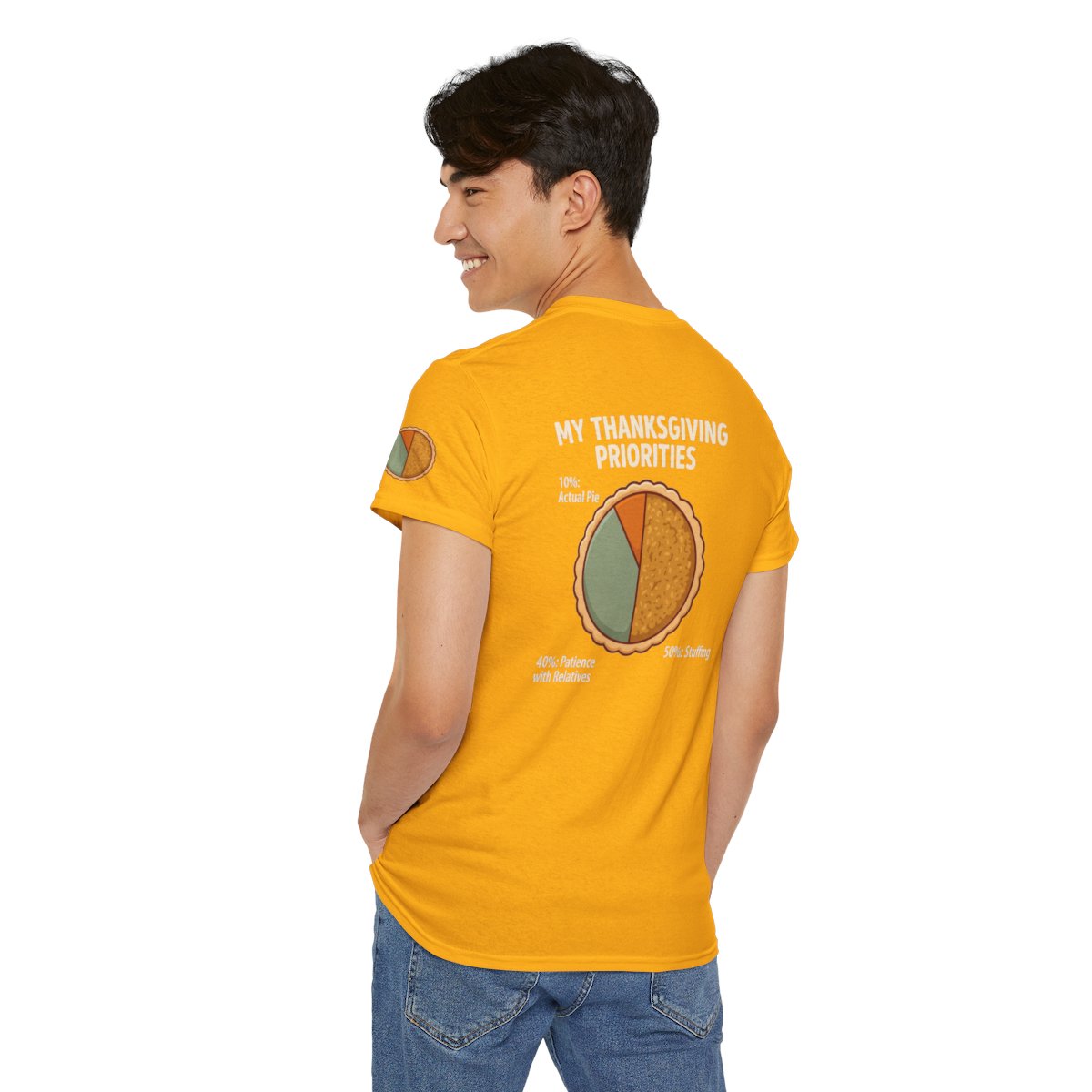 Color: Gold | My Thanksgiving Priorites Premium Graphic Tee