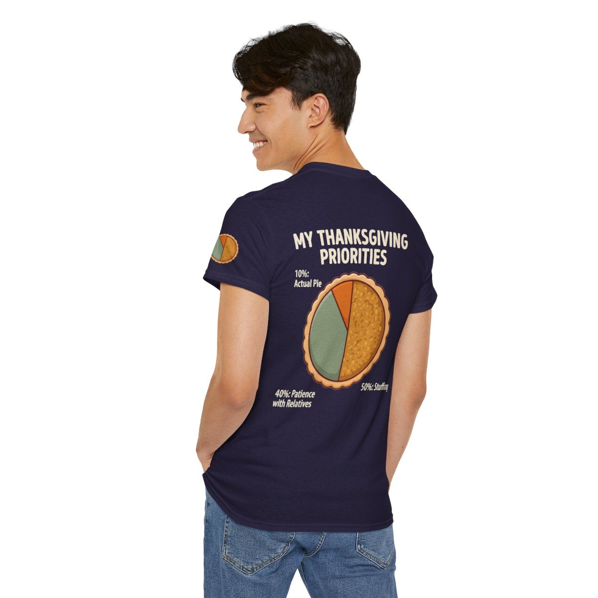 Color: Blackberry | My Thanksgiving Priorites Premium Graphic Tee