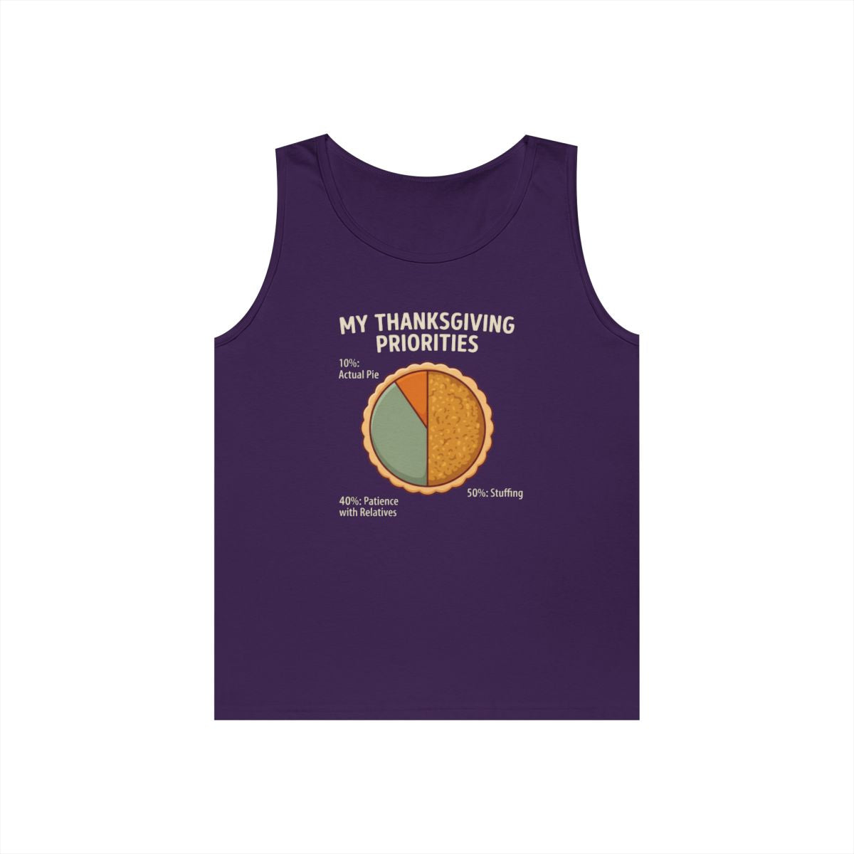 Color: Purple | My Thanksgiving Priorites Tank Top