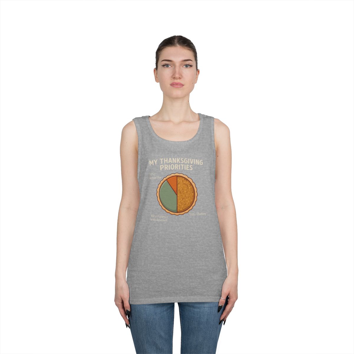 Color: Sport Grey | My Thanksgiving Priorites Tank Top