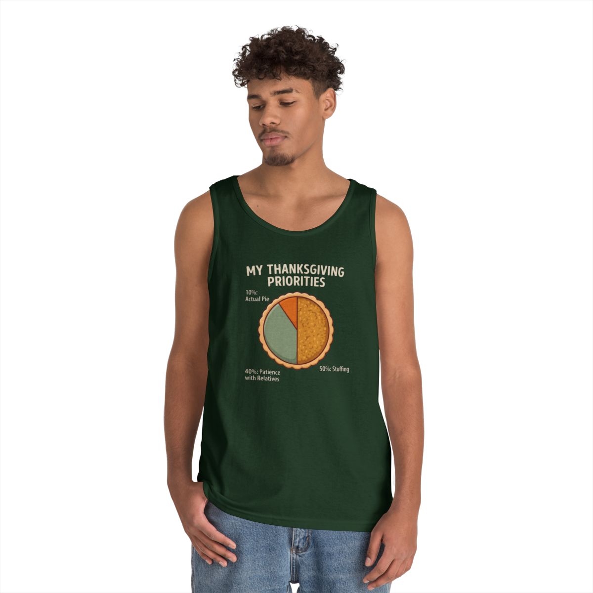 Color: Forest Green | My Thanksgiving Priorites Tank Top