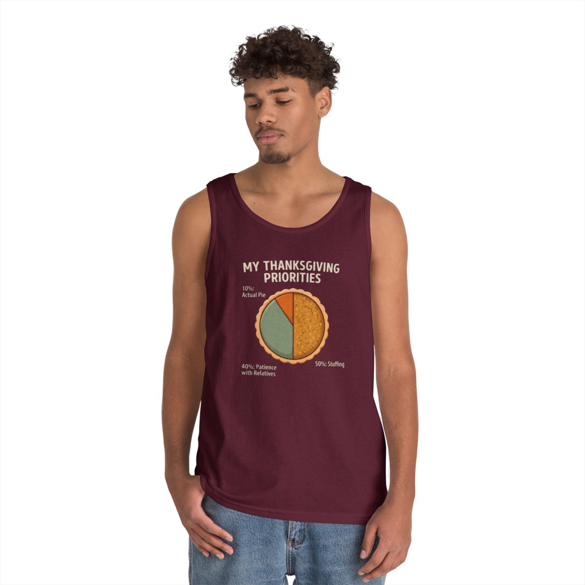 Color: Maroon | My Thanksgiving Priorites Tank Top