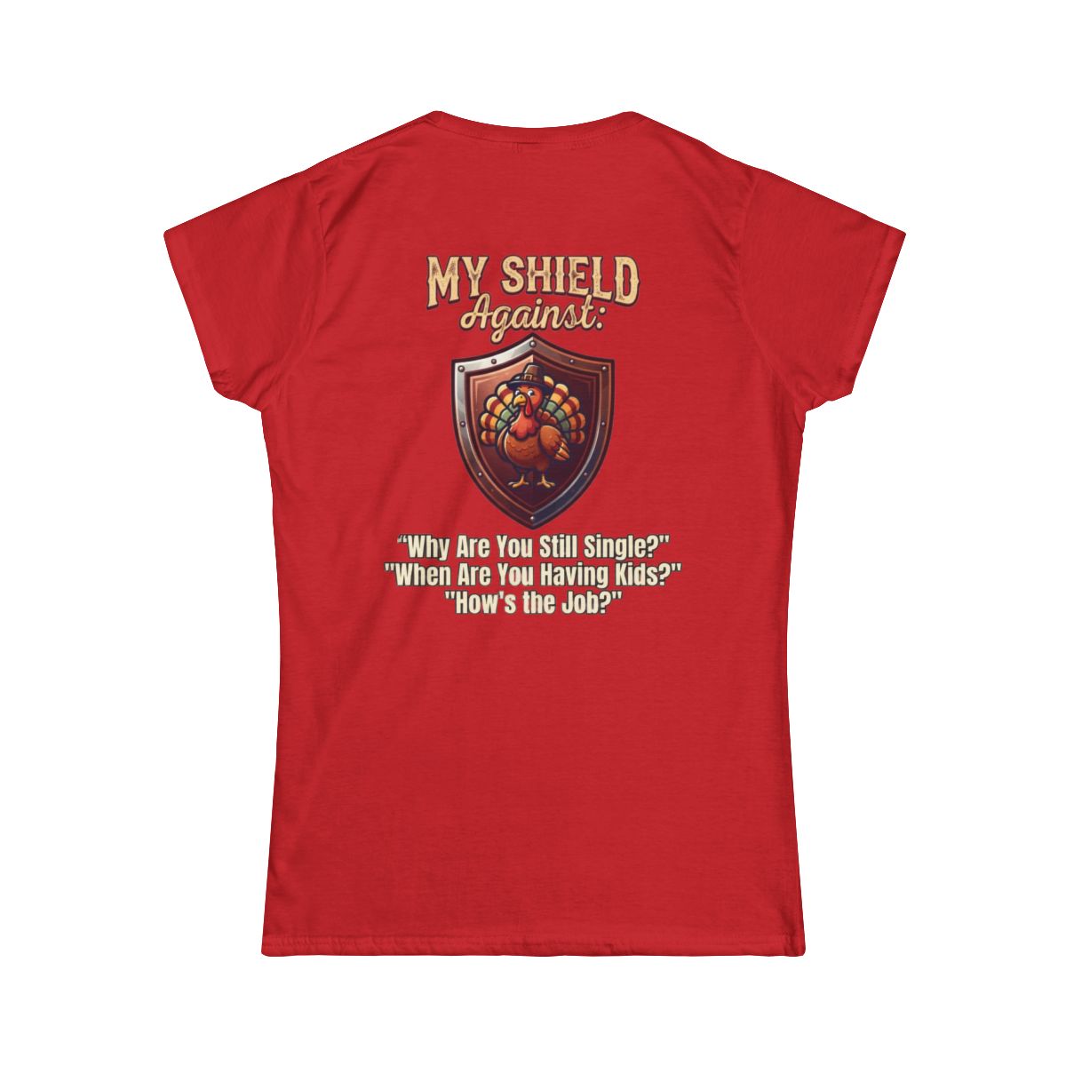 Color: Red | My Thanksgiving Shield Women's Tee