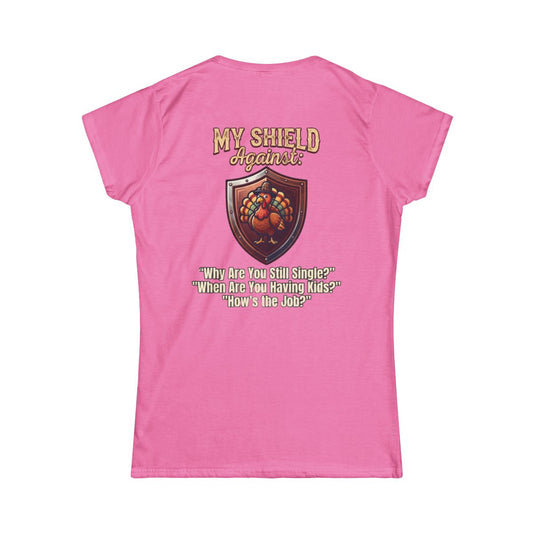 Color: Azalea | My Thanksgiving Shield Women's Tee
