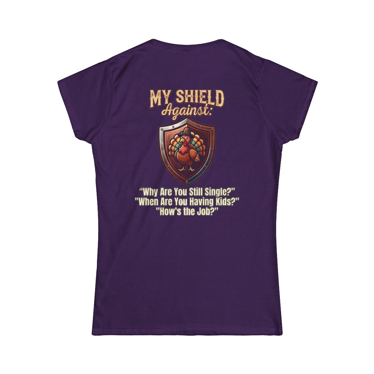 Color: Purple | My Thanksgiving Shield Women's Tee