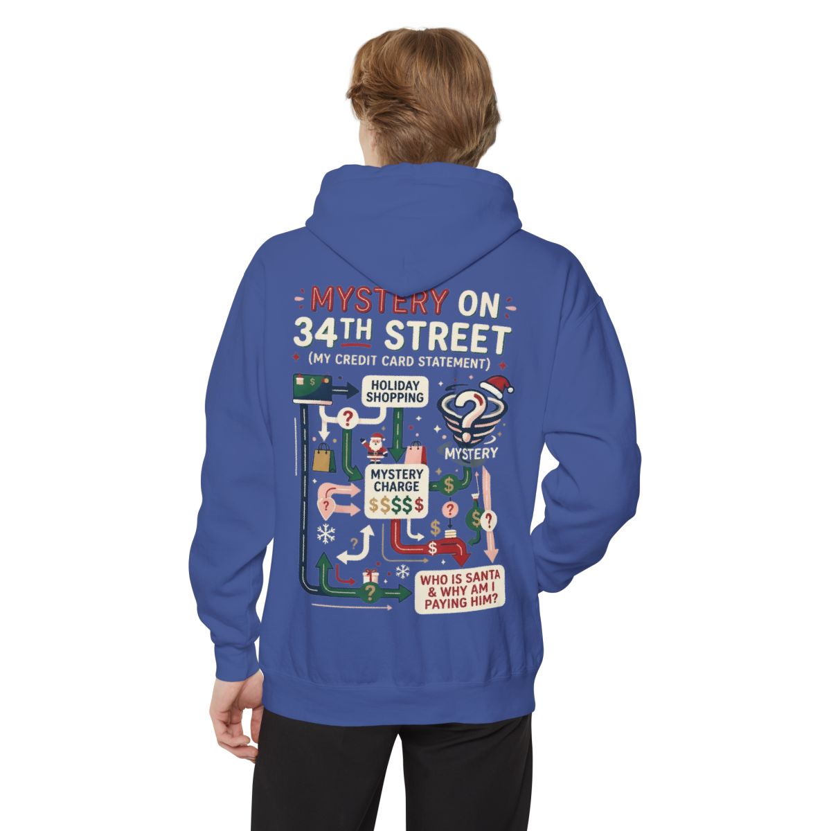 Color: Flo Blue | Mystery On 34th Street Garment-Dyed Hoodie