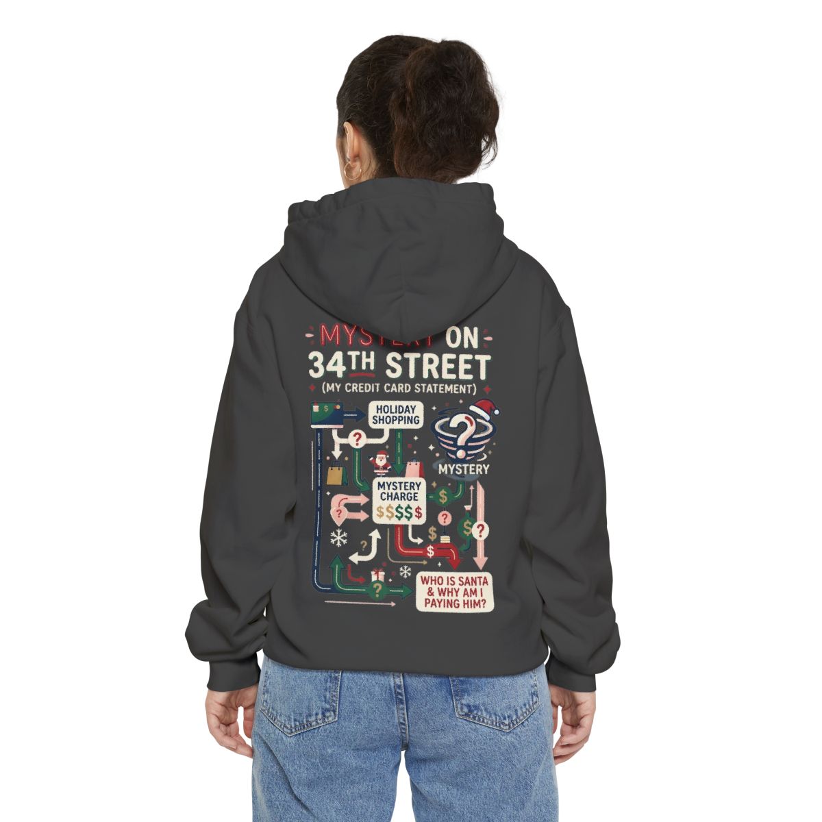 Color: Pepper | Mystery On 34th Street Garment-Dyed Hoodie