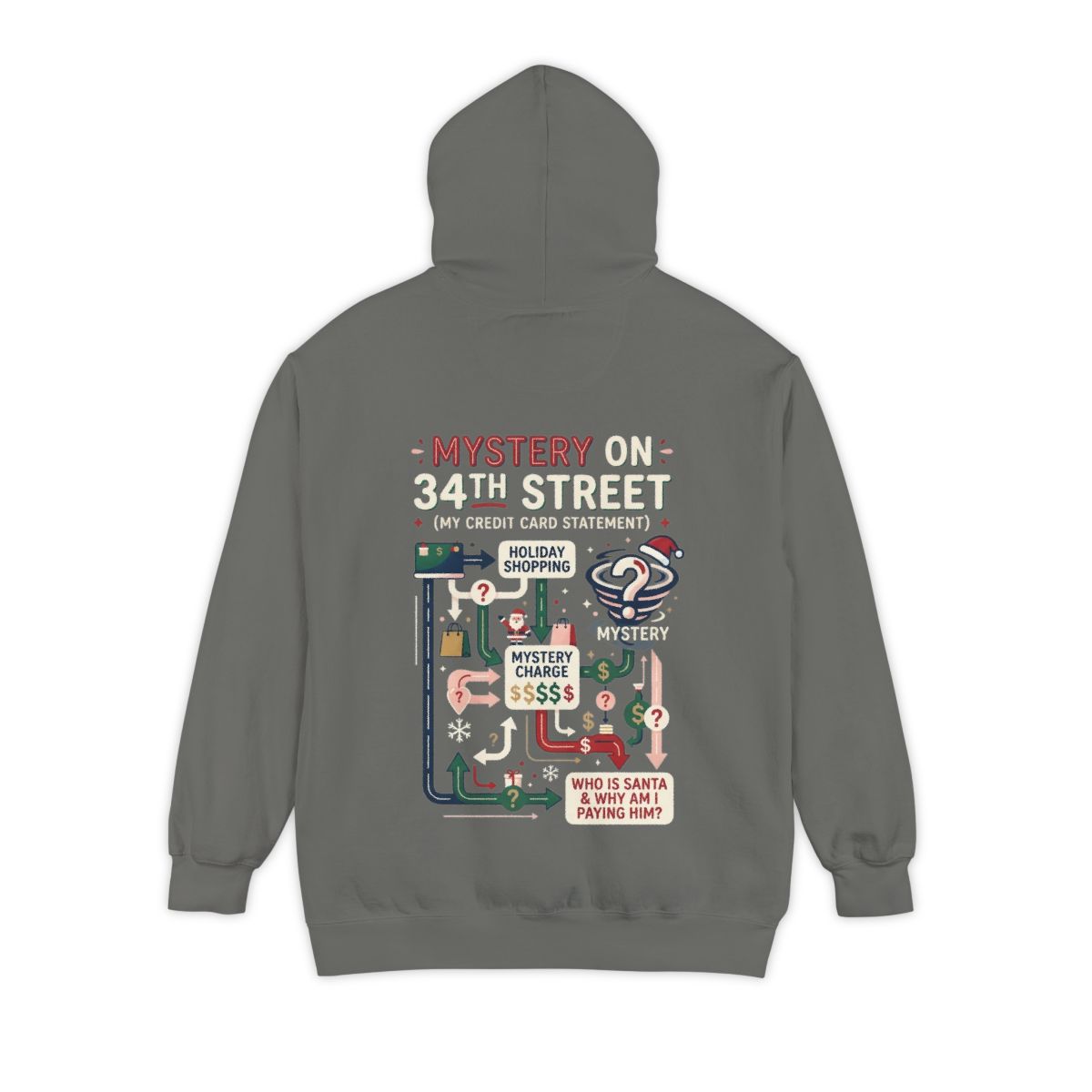Color: Grey | Mystery On 34th Street Garment-Dyed Hoodie