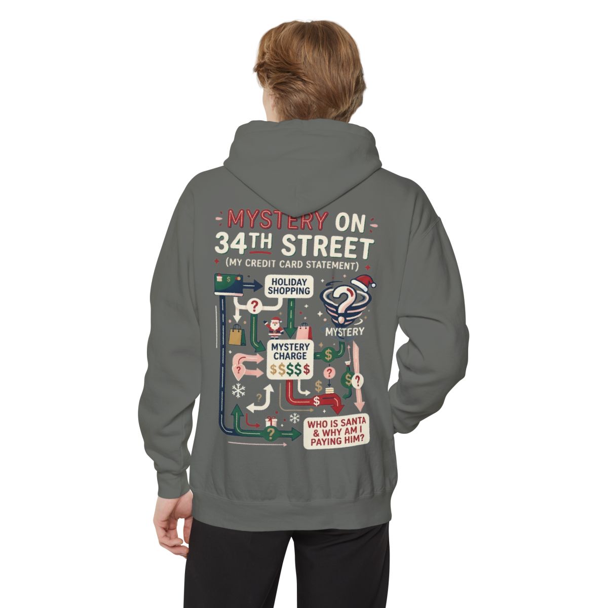 Color: Grey | Mystery On 34th Street Garment-Dyed Hoodie