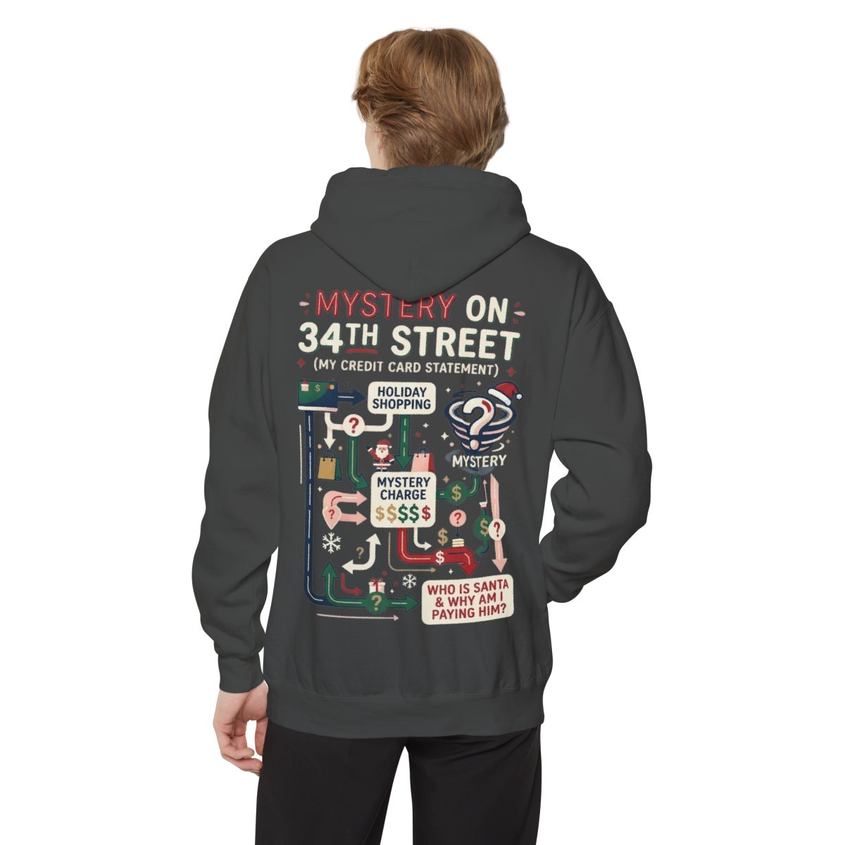 Color: Pepper | Mystery On 34th Street Garment-Dyed Hoodie