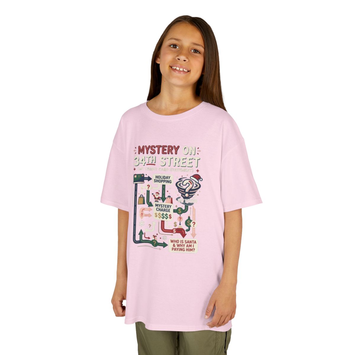 Color: Light Pink | Mystery On 34th Street Kids Tee