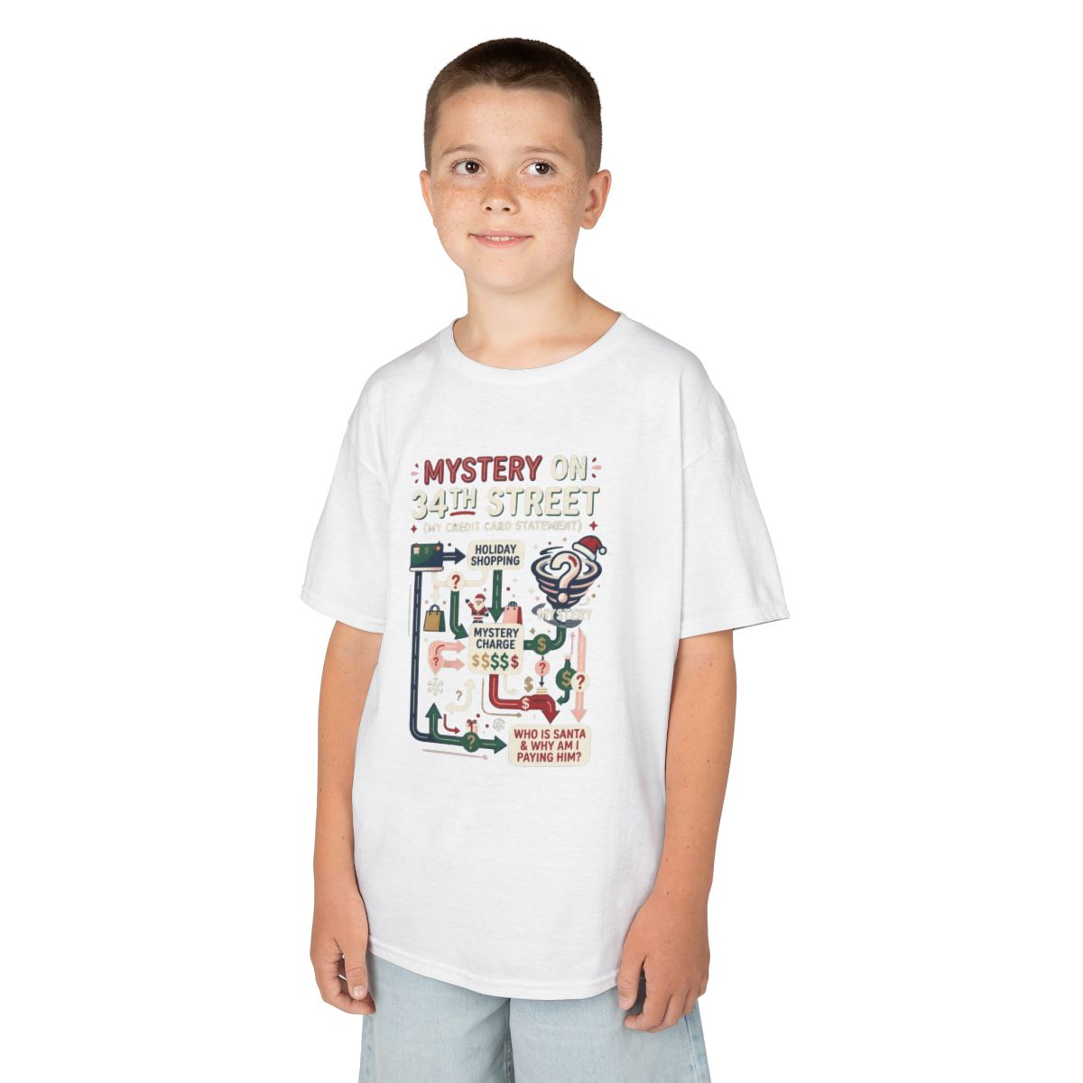 Color: White | Mystery On 34th Street Kids Tee