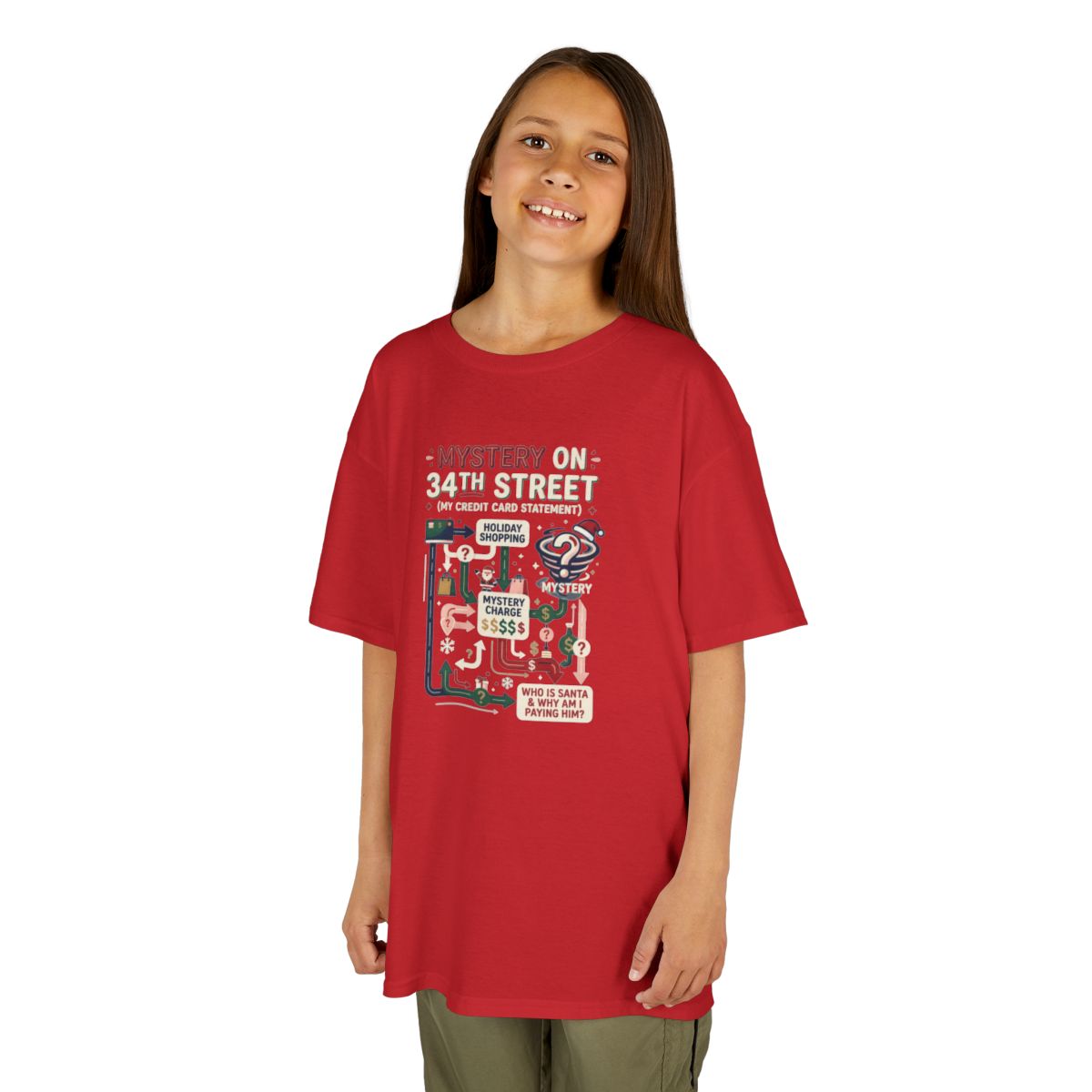 Color: Red | Mystery On 34th Street Kids Tee