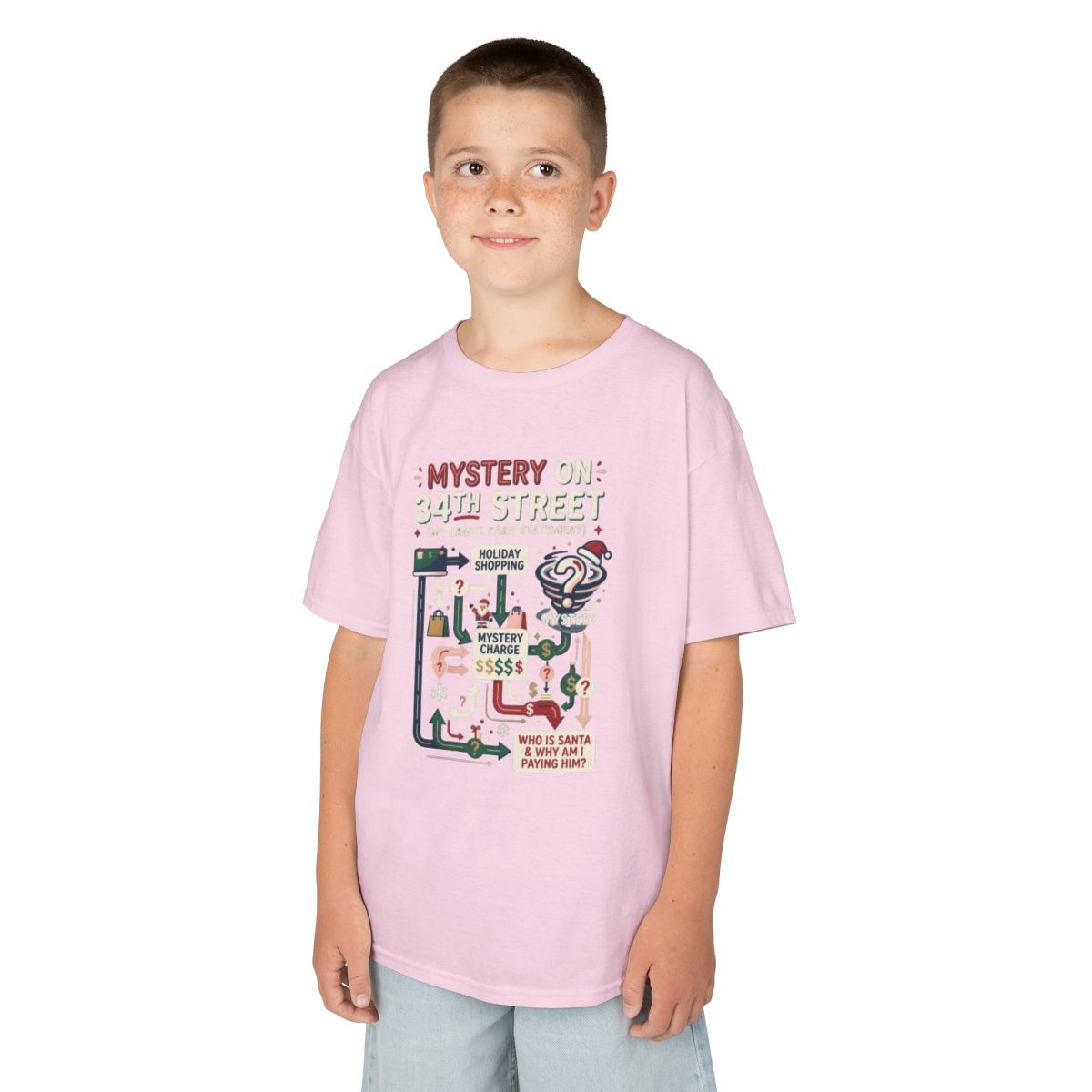 Color: Light Pink | Mystery On 34th Street Kids Tee
