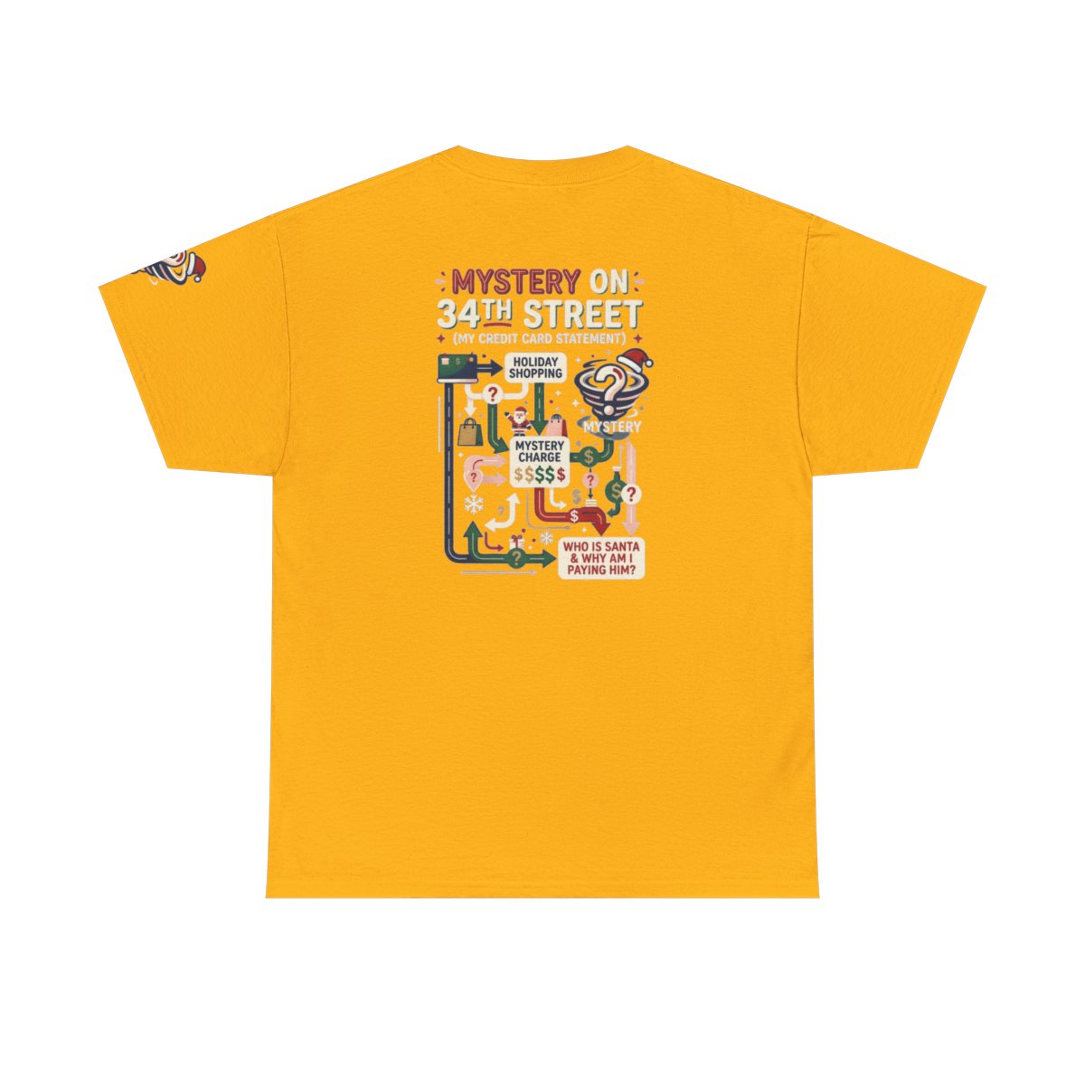 Color: Gold | Mystery On 34th Street Premium Graphic Tee