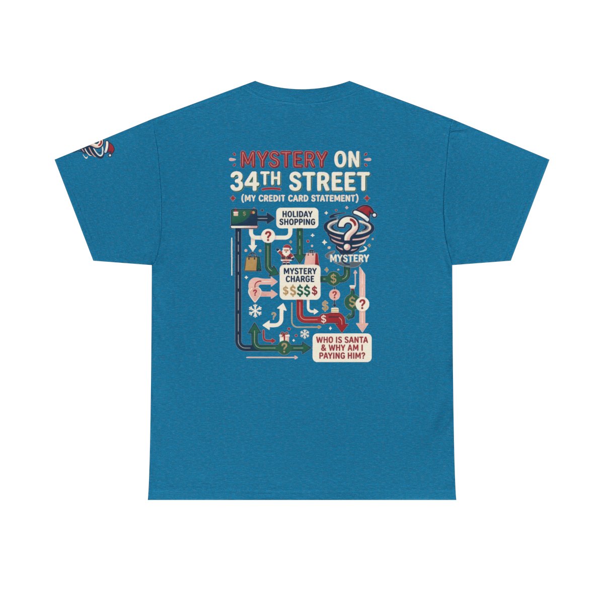Color: Antique Sapphire | Mystery On 34th Street Premium Graphic Tee
