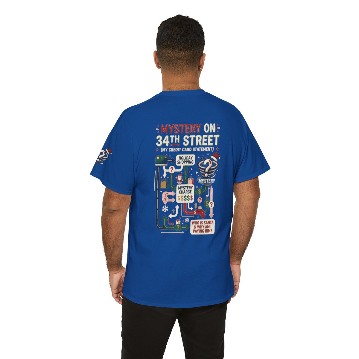 Color: Royal | Mystery On 34th Street Premium Graphic Tee