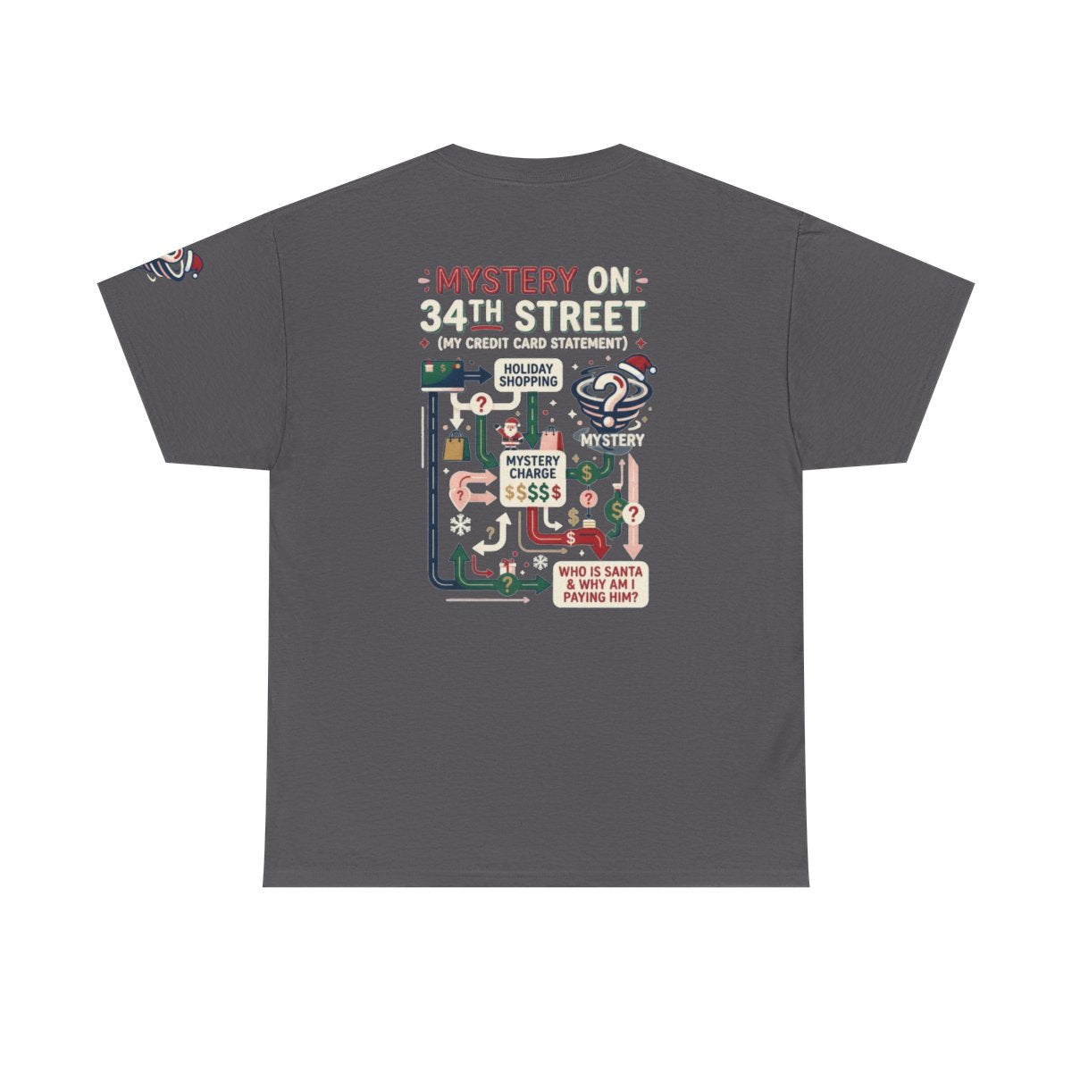 Color: Charcoal | Mystery On 34th Street Premium Graphic Tee
