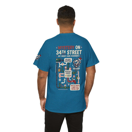 Color: Antique Sapphire | Mystery On 34th Street Premium Graphic Tee