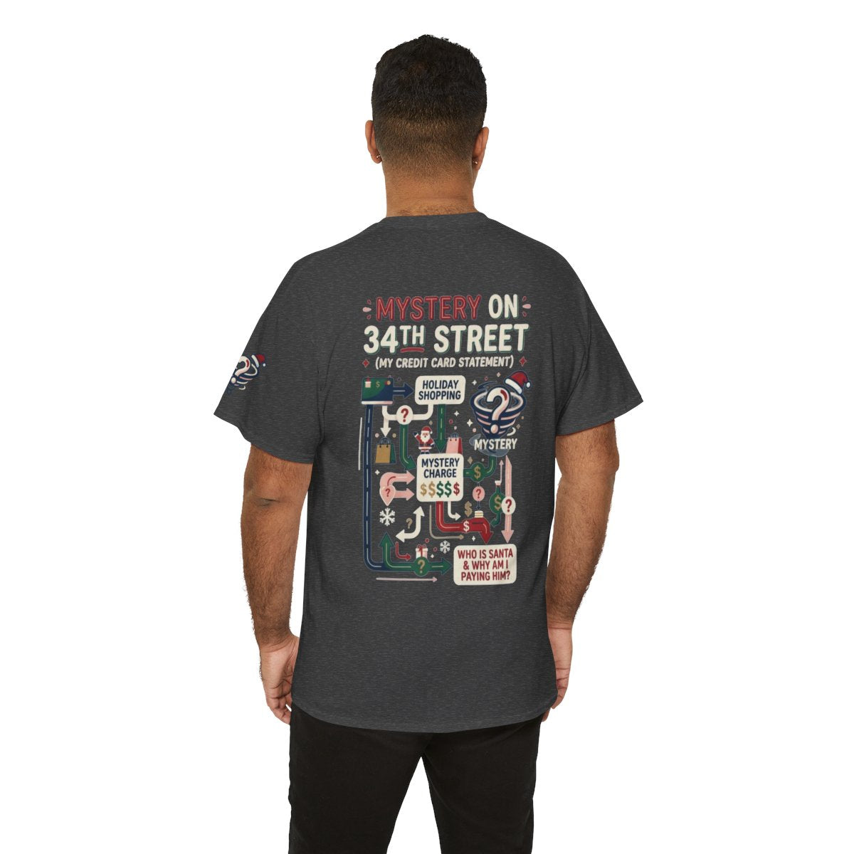 Color: Dark Heather | Mystery On 34th Street Premium Graphic Tee