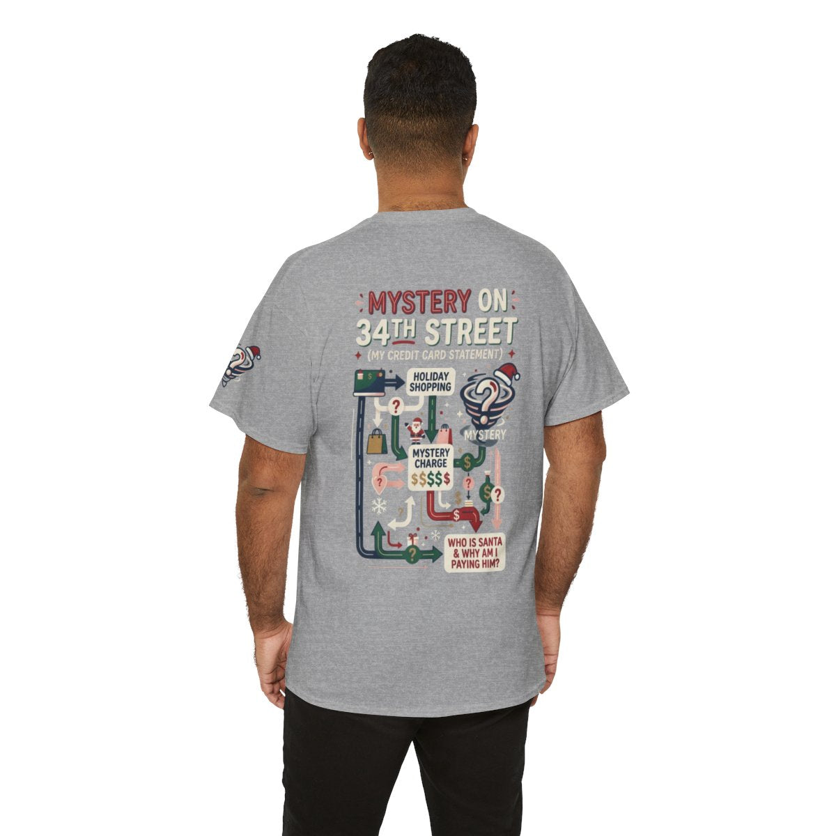 Color: Sport Grey | Mystery On 34th Street Premium Graphic Tee