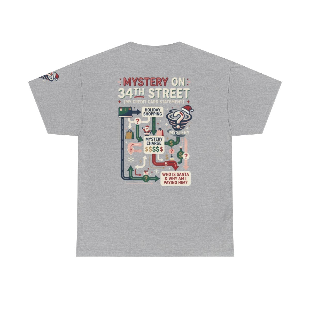 Color: Sport Grey | Mystery On 34th Street Premium Graphic Tee