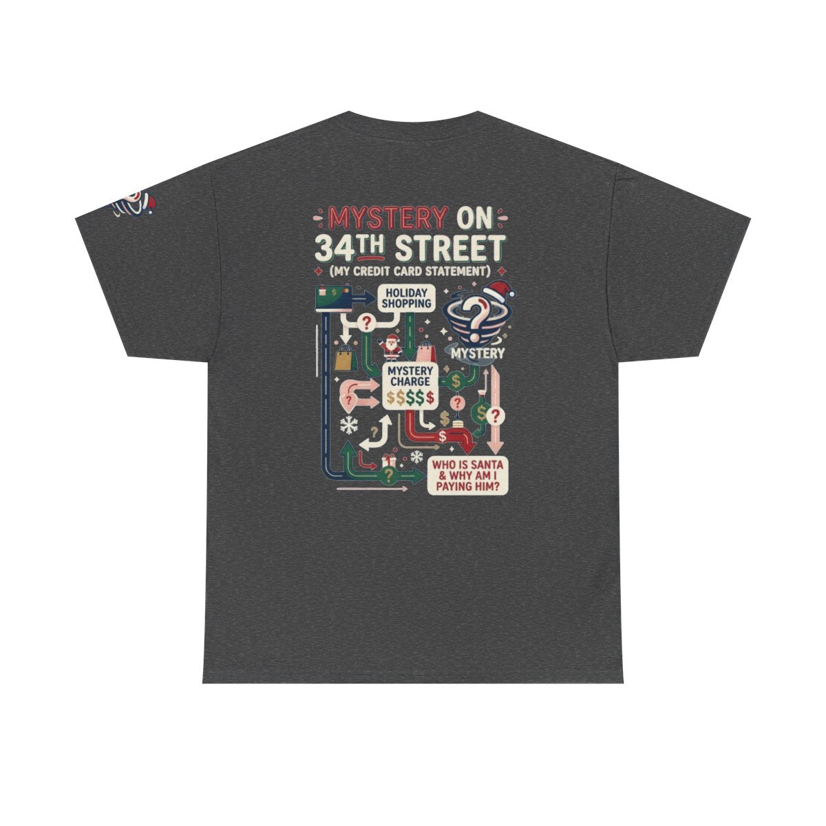 Color: Dark Heather | Mystery On 34th Street Premium Graphic Tee