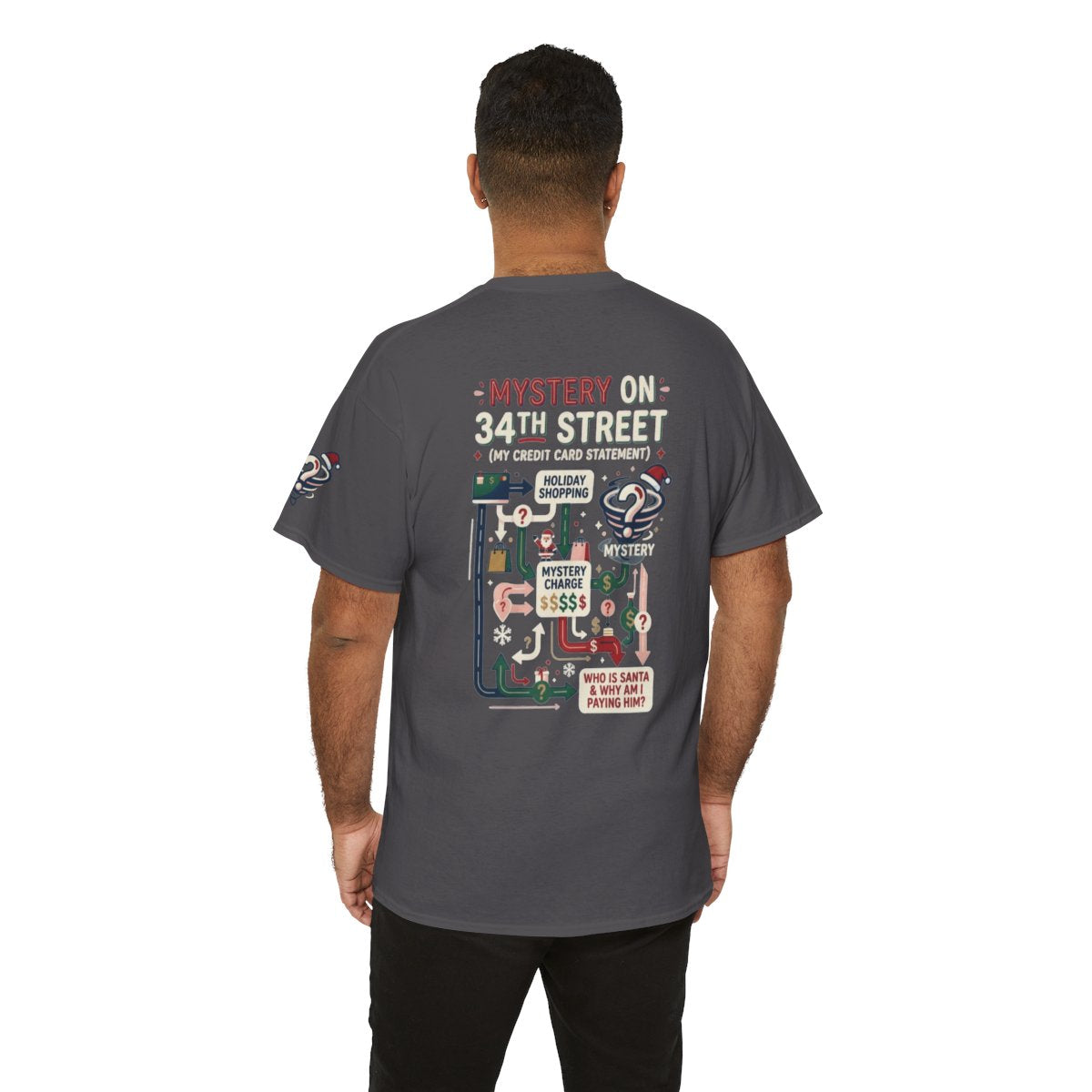 Color: Charcoal | Mystery On 34th Street Premium Graphic Tee