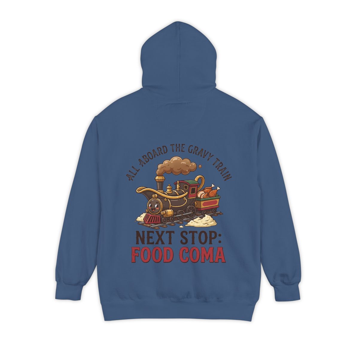 Color: True Navy | Next Stop Food Coma Garment-Dyed Hoodie
