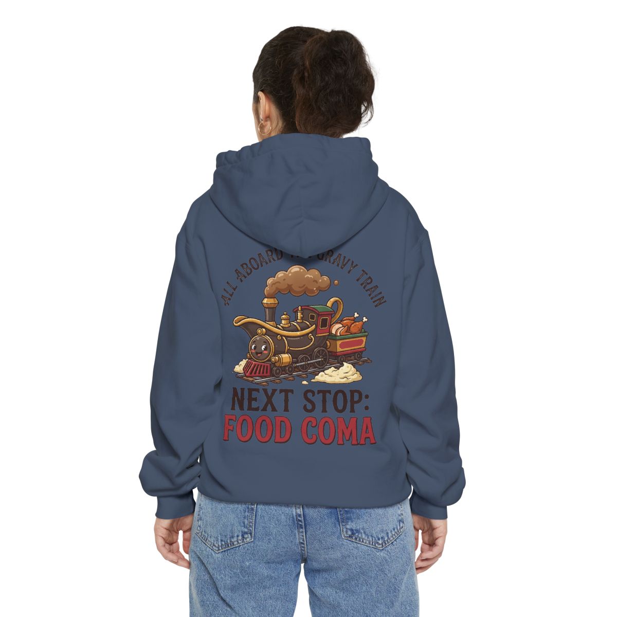 Color: Denim | Next Stop Food Coma Garment-Dyed Hoodie