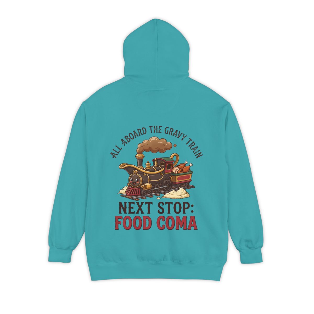 Color: Seafoam | Next Stop Food Coma Garment-Dyed Hoodie