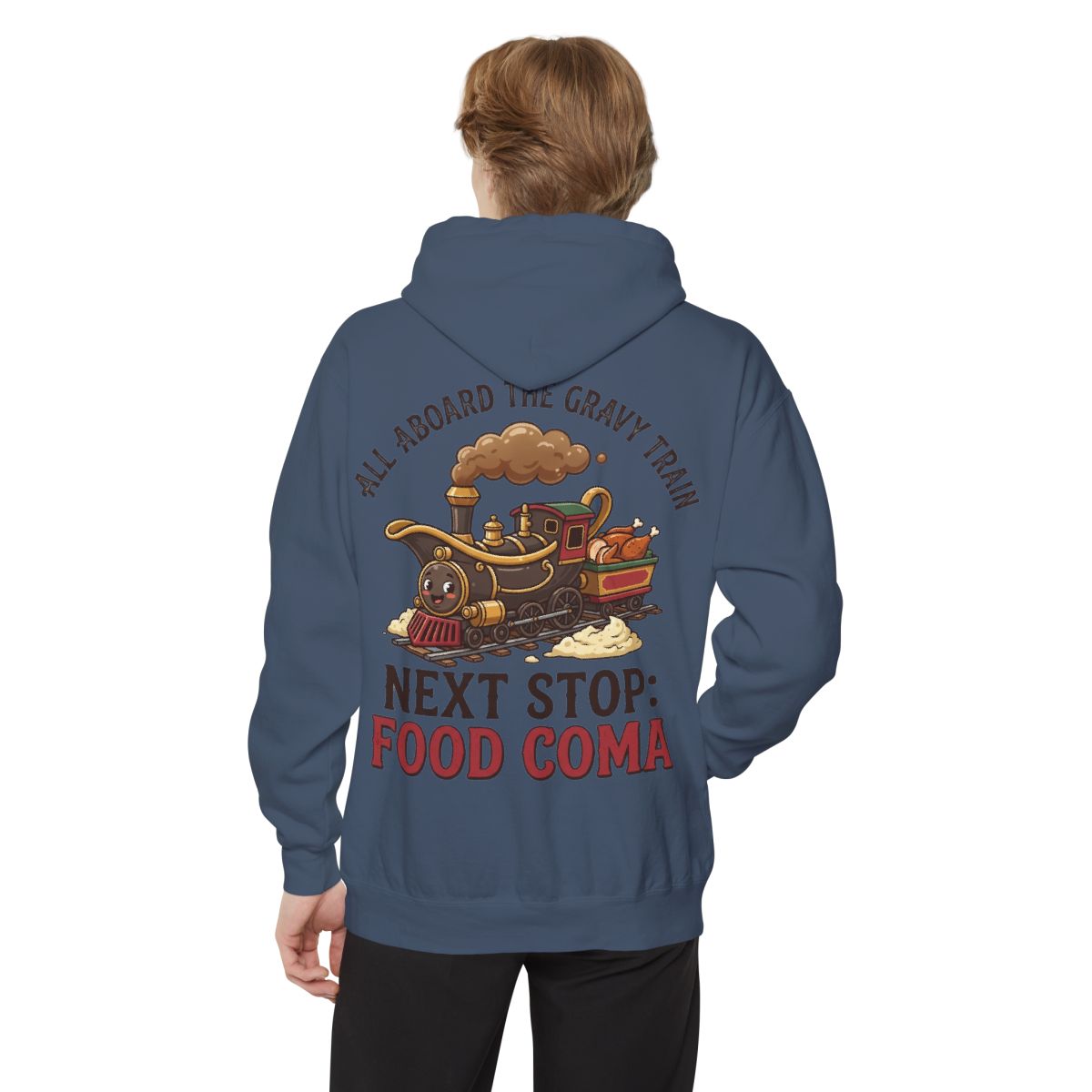 Color: Denim | Next Stop Food Coma Garment-Dyed Hoodie