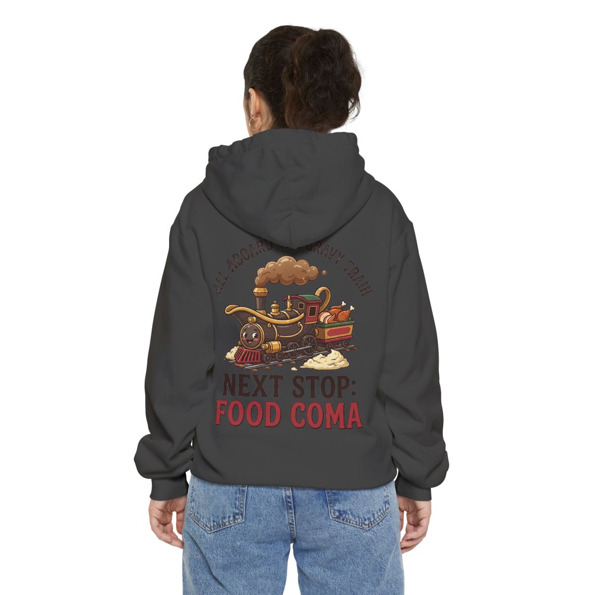 Color: Pepper | Next Stop Food Coma Garment-Dyed Hoodie