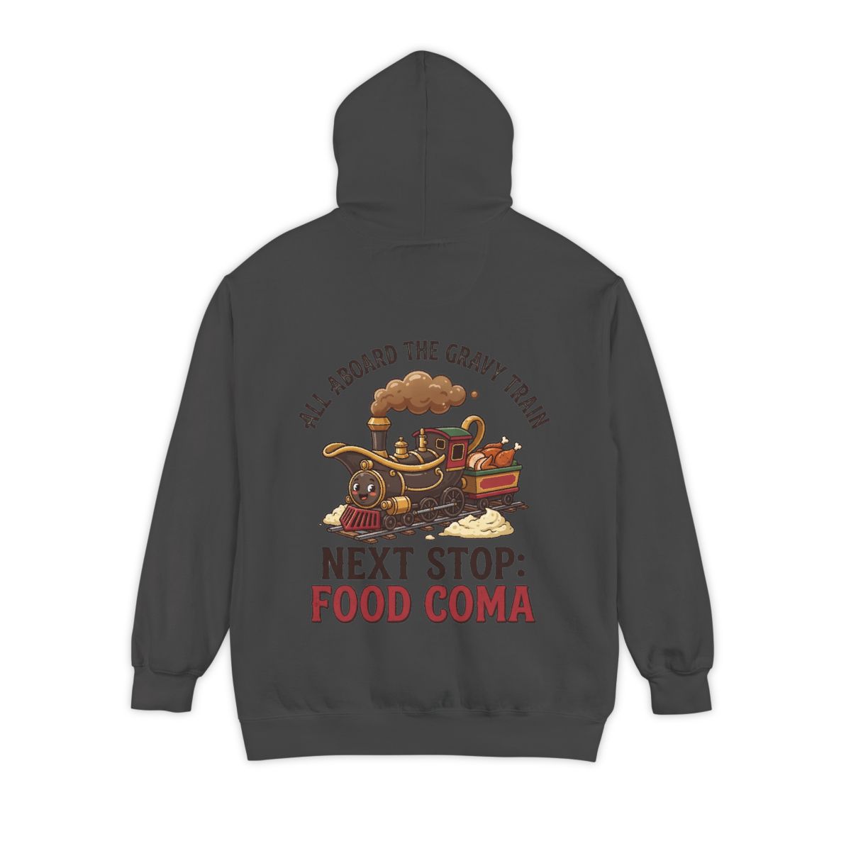 Color: Pepper | Next Stop Food Coma Garment-Dyed Hoodie
