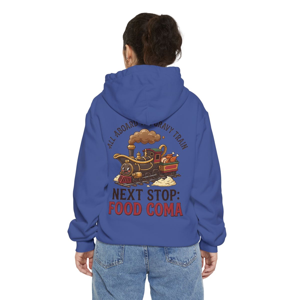Color: Flo Blue | Next Stop Food Coma Garment-Dyed Hoodie