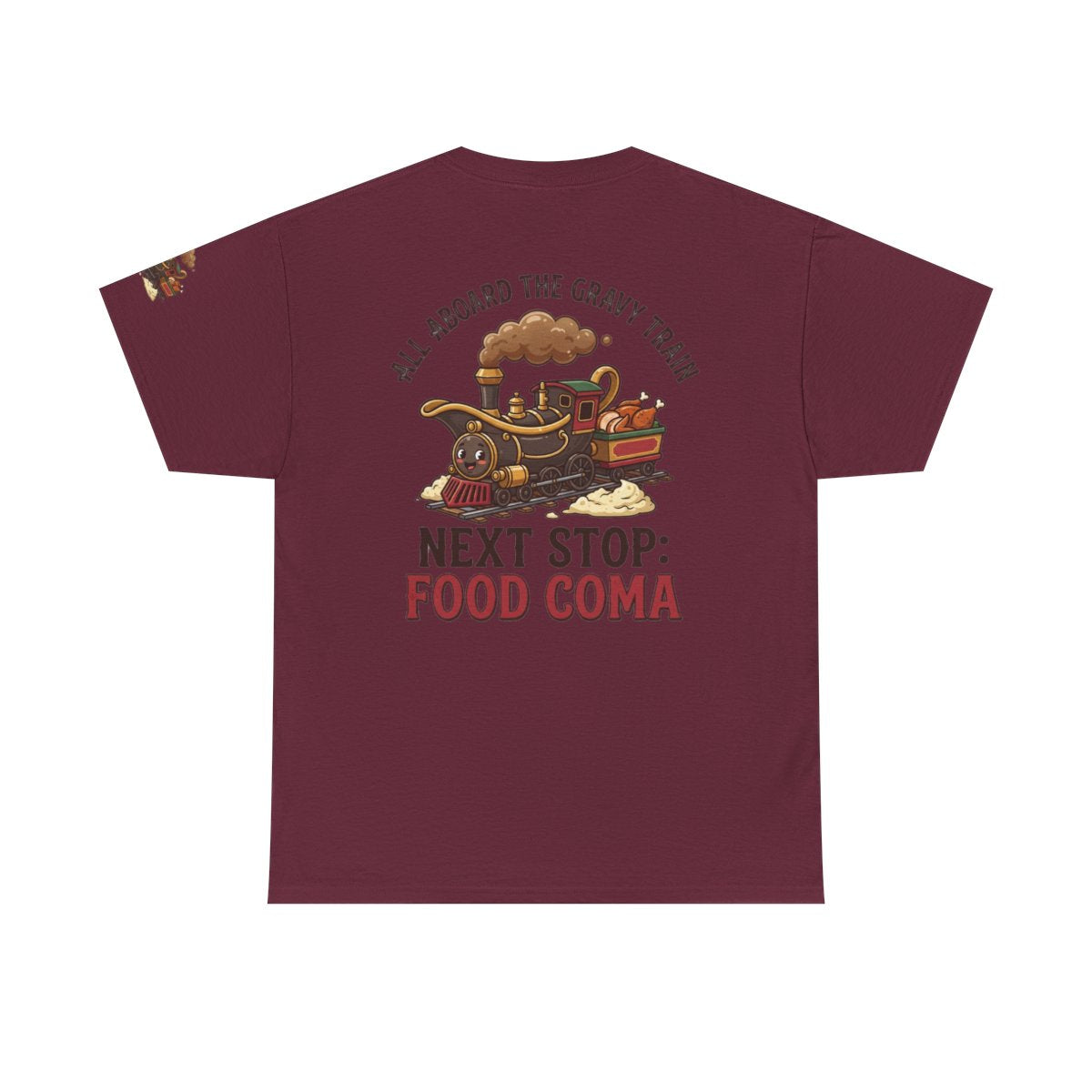 Color: Maroon | Next Stop Food Coma Premium Graphic Tee