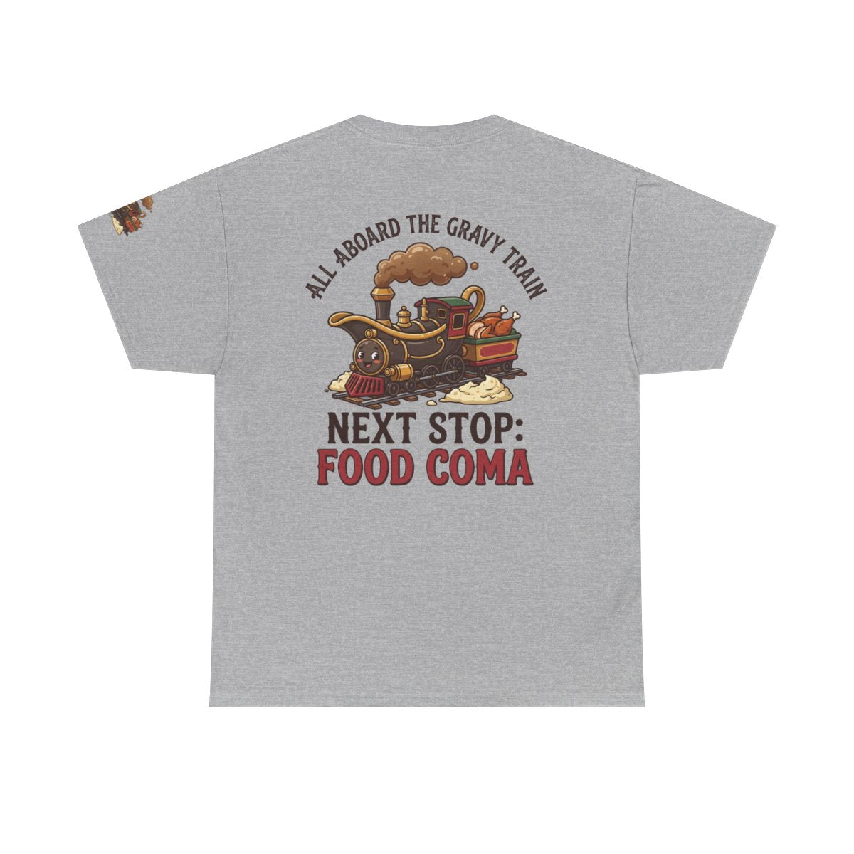 Color: Sport Grey | Next Stop Food Coma Premium Graphic Tee